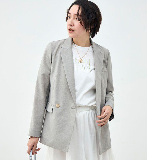 NOLLEY'S sophi「《セットアップ対応》ウォッシャブルブリーザブルシャンブレーダブルジャケット」|テーラードジャケット|