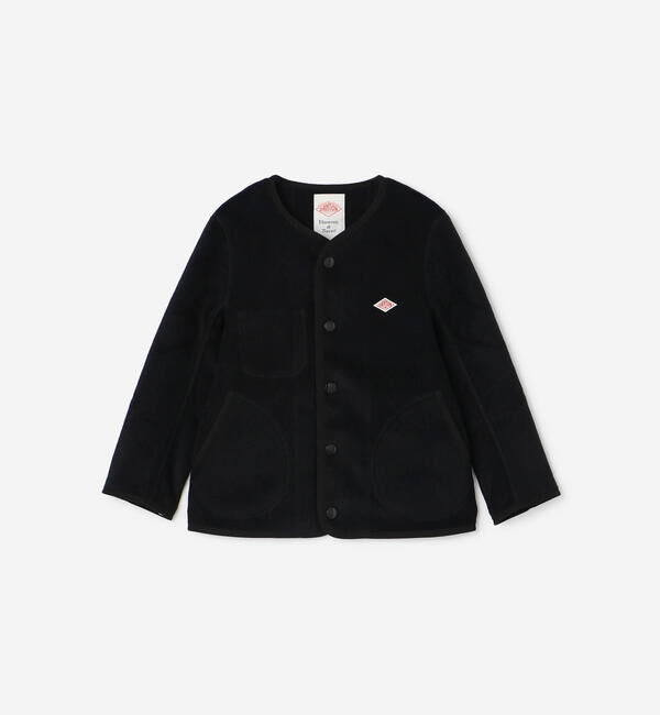 DANTON「DANTON | キッズ フリースカラーレスジャケット」|その他|BLACK