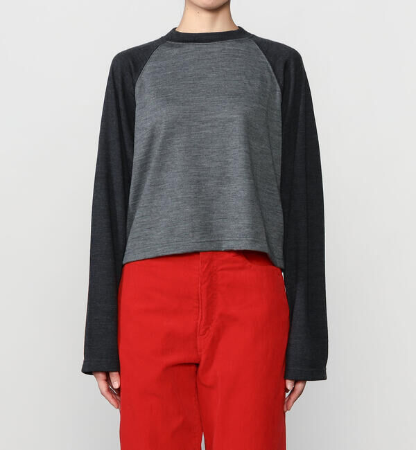  「alvana |〈別注〉ウール天竺 ベースボールTシャツ WOMEN」|Tシャツ・カットソー|