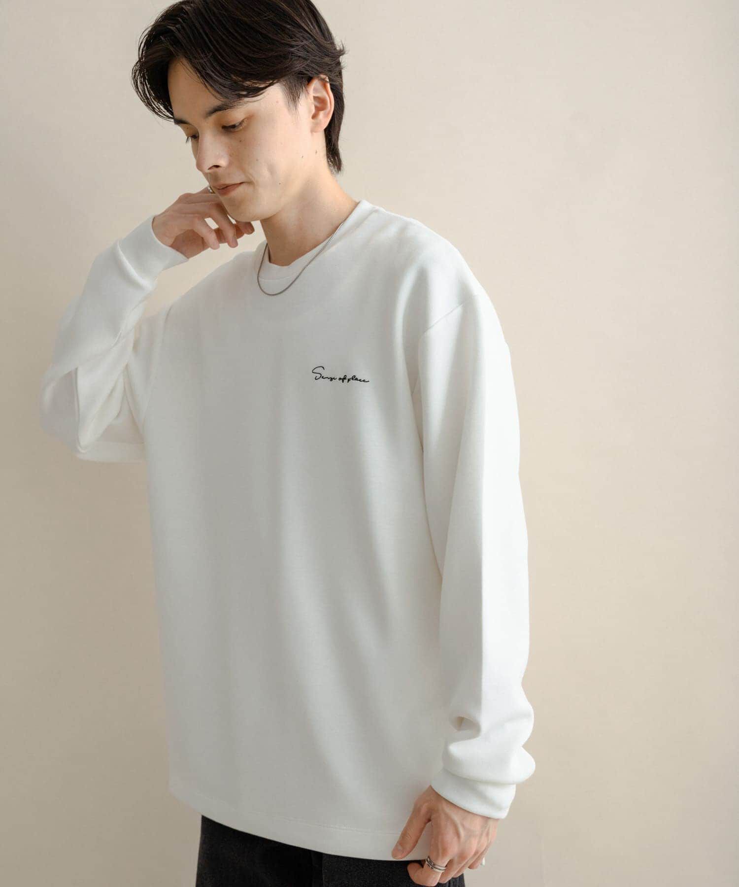 SENSE OF PLACE by URBAN RESEARCH「『一部WEB限定カラー』シシュウダンボールポンチロングTシャツ」|Tシャツ・カットソー|