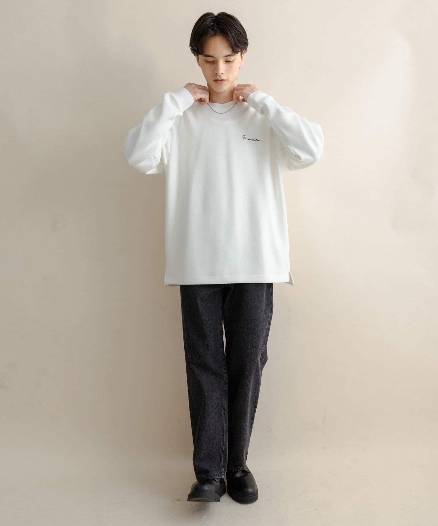 SENSE OF PLACE by URBAN RESEARCH「『一部WEB限定カラー』シシュウダンボールポンチロングTシャツ」|Tシャツ・カットソー|