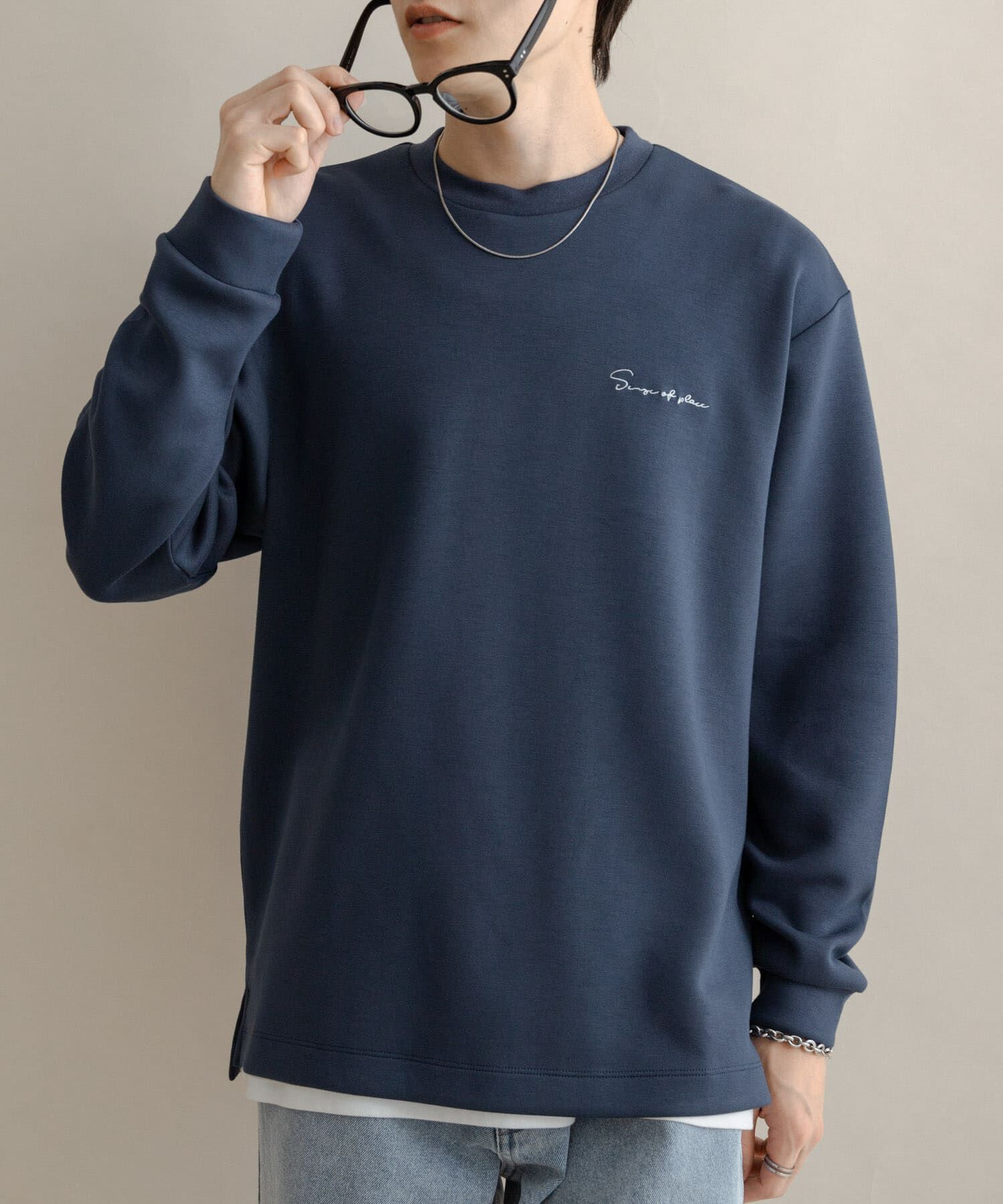 SENSE OF PLACE by URBAN RESEARCH「『一部WEB限定カラー』シシュウダンボールポンチロングTシャツ」|Tシャツ・カットソー|