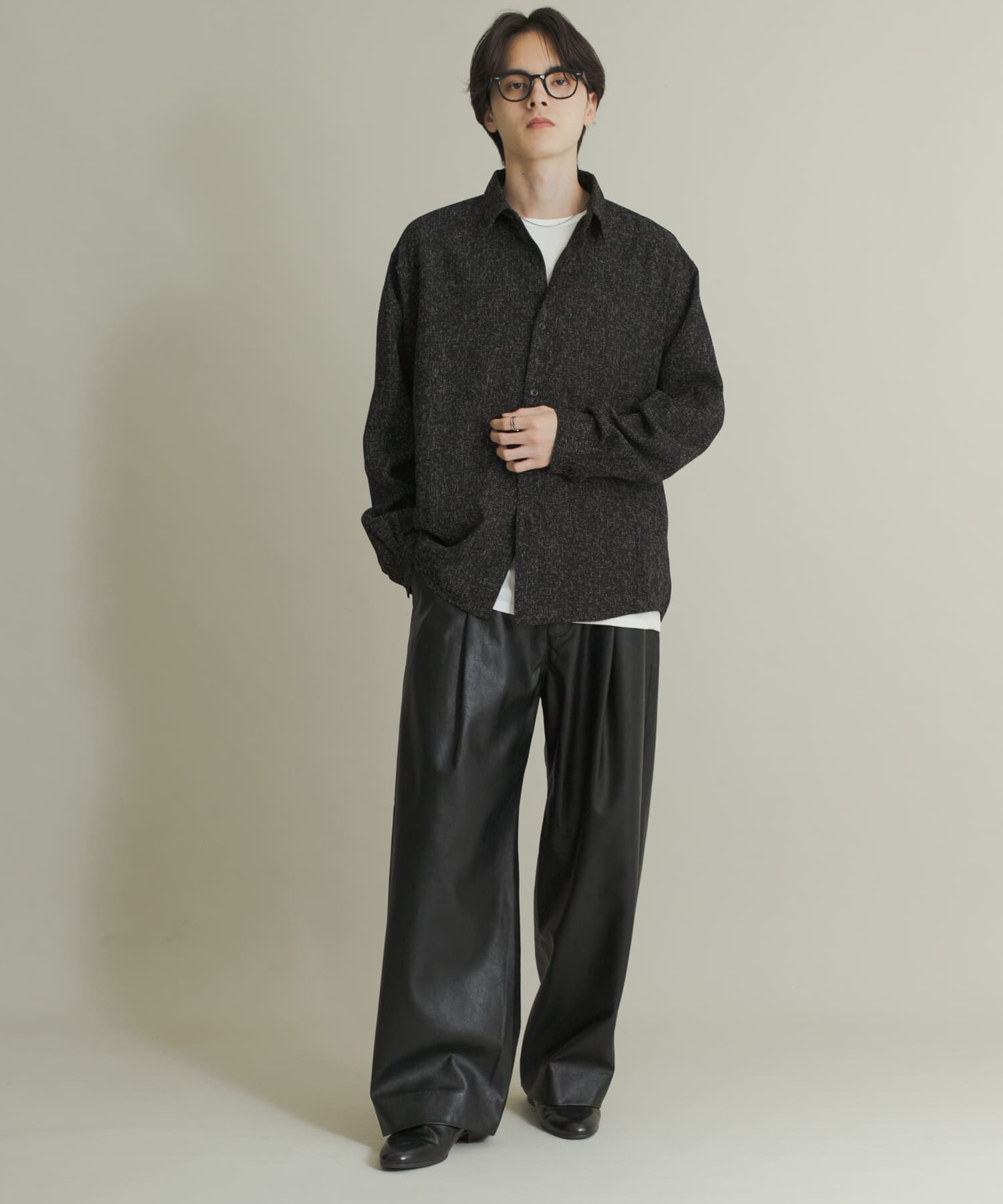 SENSE OF PLACE by URBAN RESEARCH「ライトツイードレギュラーカラーシャツ」|シャツ・ブラウス|