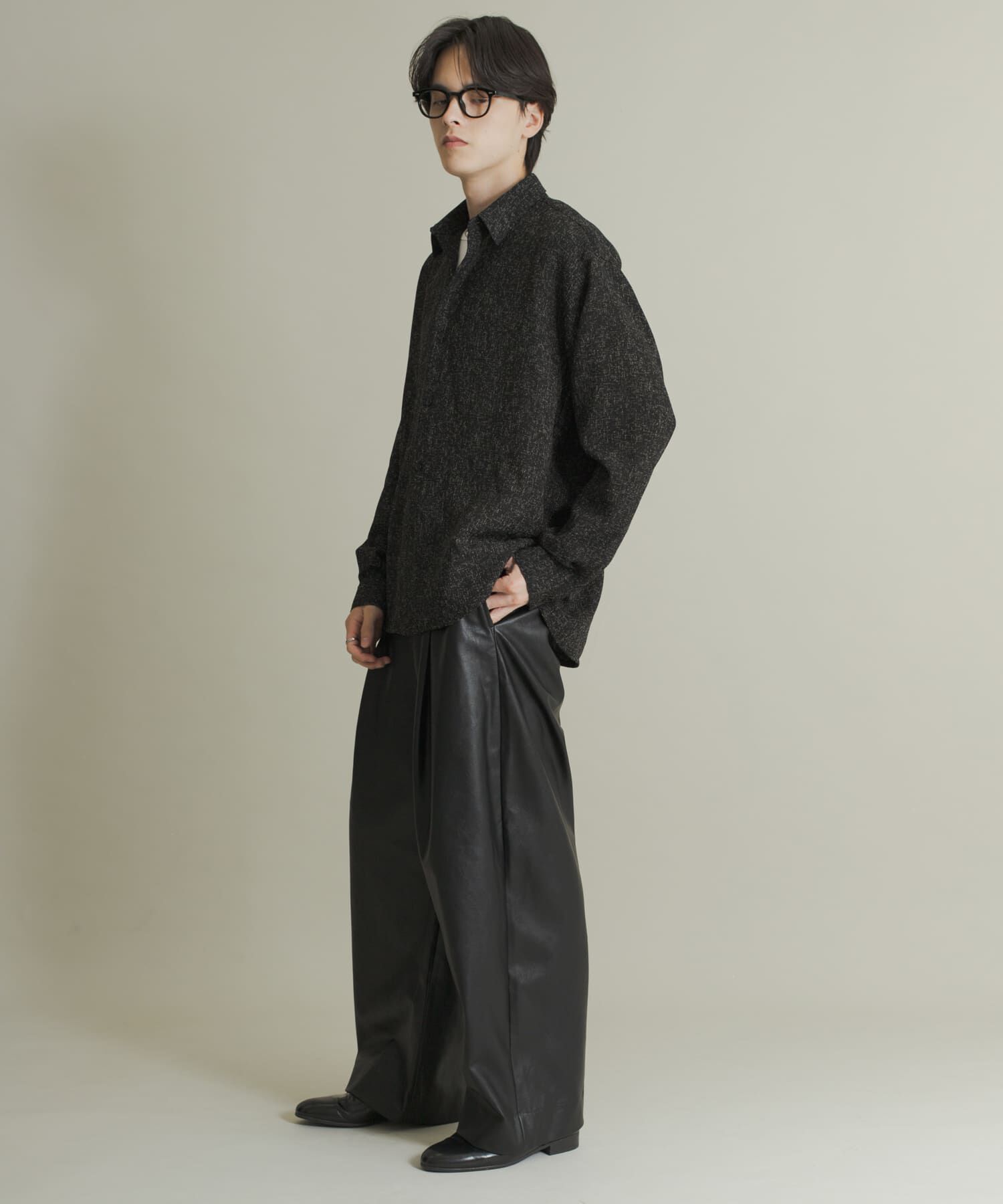 SENSE OF PLACE by URBAN RESEARCH「ライトツイードレギュラーカラーシャツ」|シャツ・ブラウス|