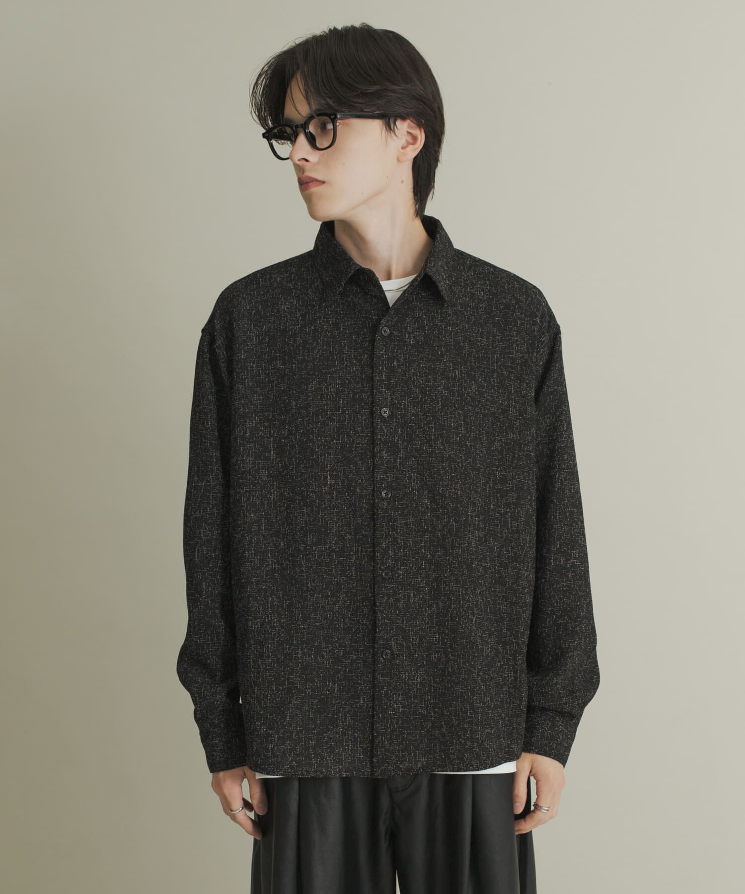 SENSE OF PLACE by URBAN RESEARCH「ライトツイードレギュラーカラーシャツ」|シャツ・ブラウス|