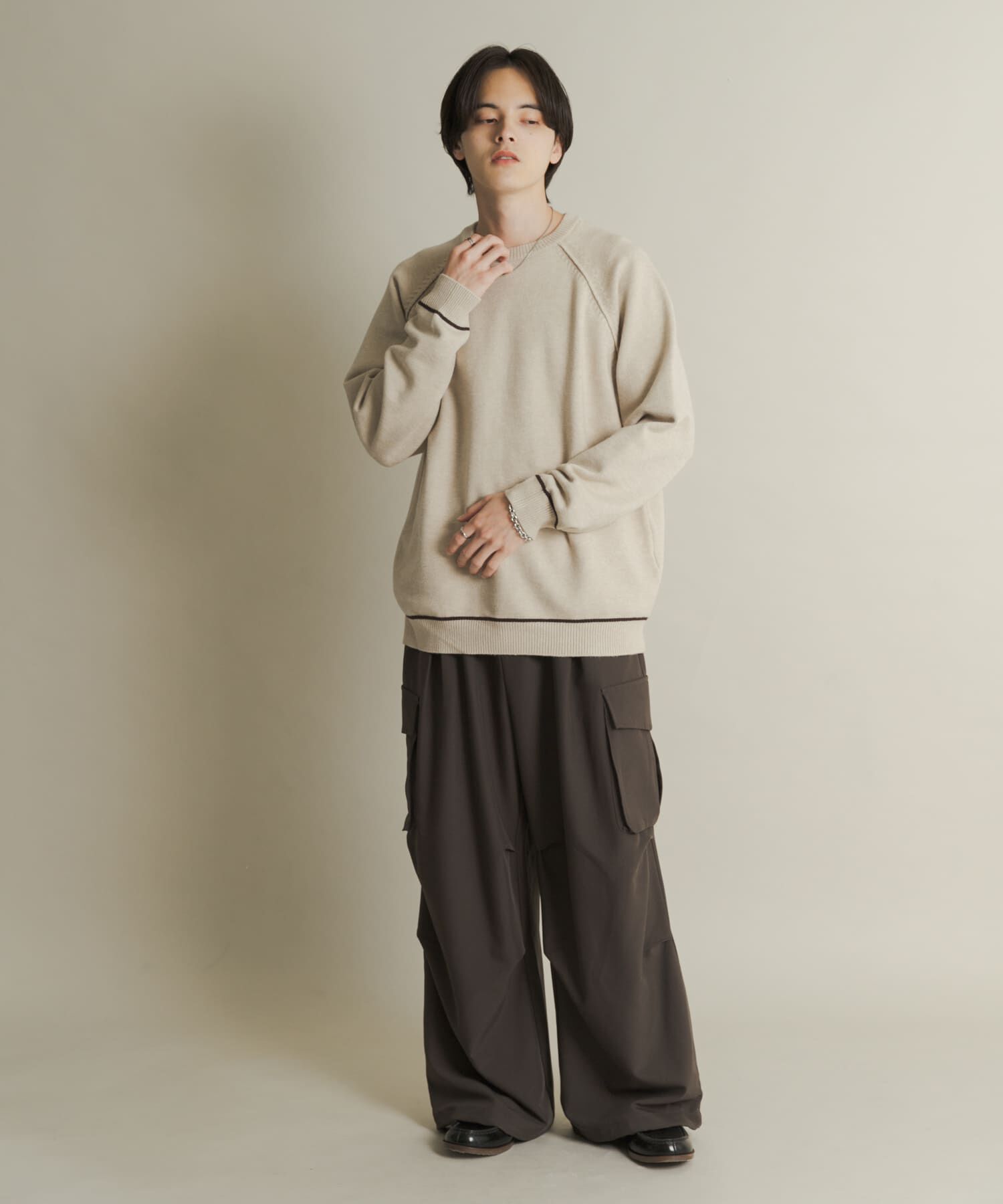 SENSE OF PLACE by URBAN RESEARCH「『一部WEB限定ｶﾗｰ』『洗濯可/毛玉防止』ｽﾄﾚｯﾁﾊｲｼｮｸﾗｲﾝﾆ」|ニット・セーター|