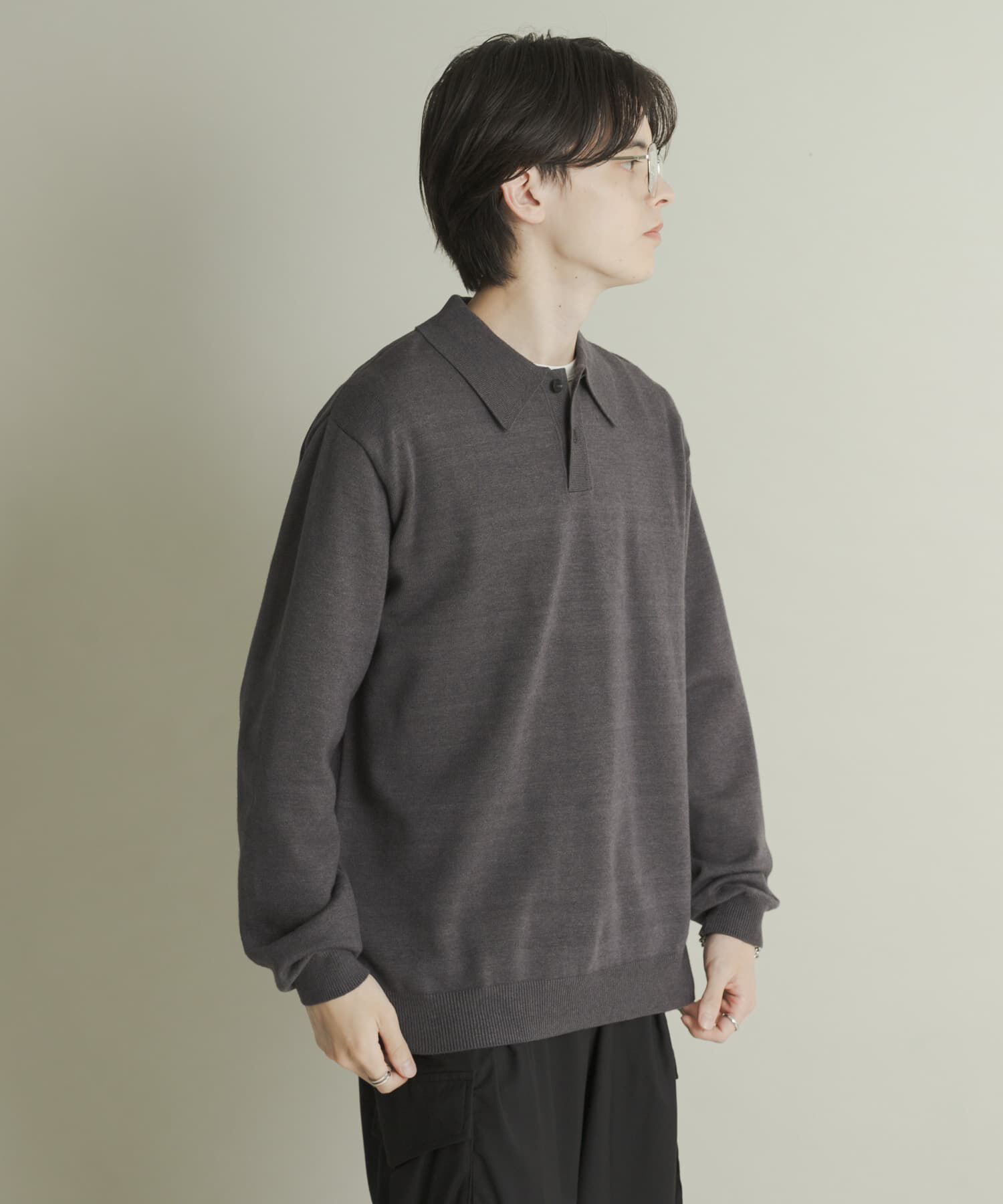 SENSE OF PLACE by URBAN RESEARCH「『一部WEB限定カラー』『洗濯可/毛玉防止』ストレッチニットポロシャツ」|ニット・セーター|