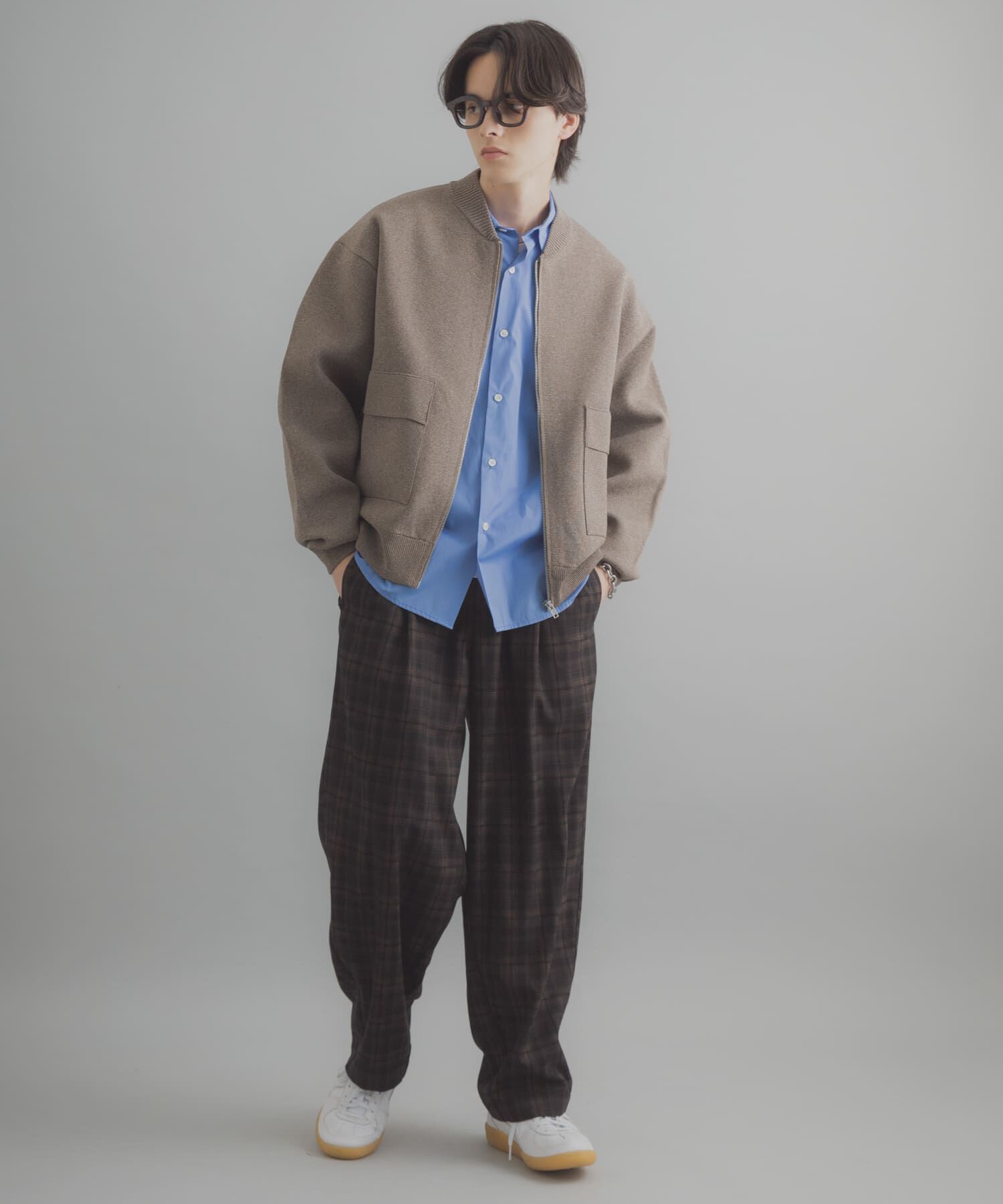 SENSE OF PLACE by URBAN RESEARCH「『洗濯可』ダブルポケットニットブルゾン」|ブルゾン・スタジャン|