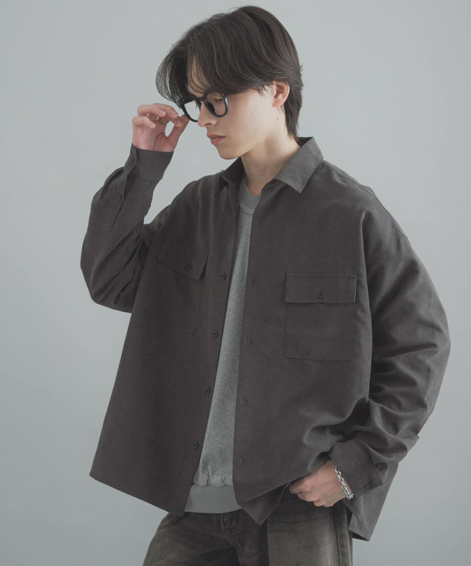SENSE OF PLACE by URBAN RESEARCH「F/Sダブルポケットロングスリーブシャツ」|シャツ・ブラウス|