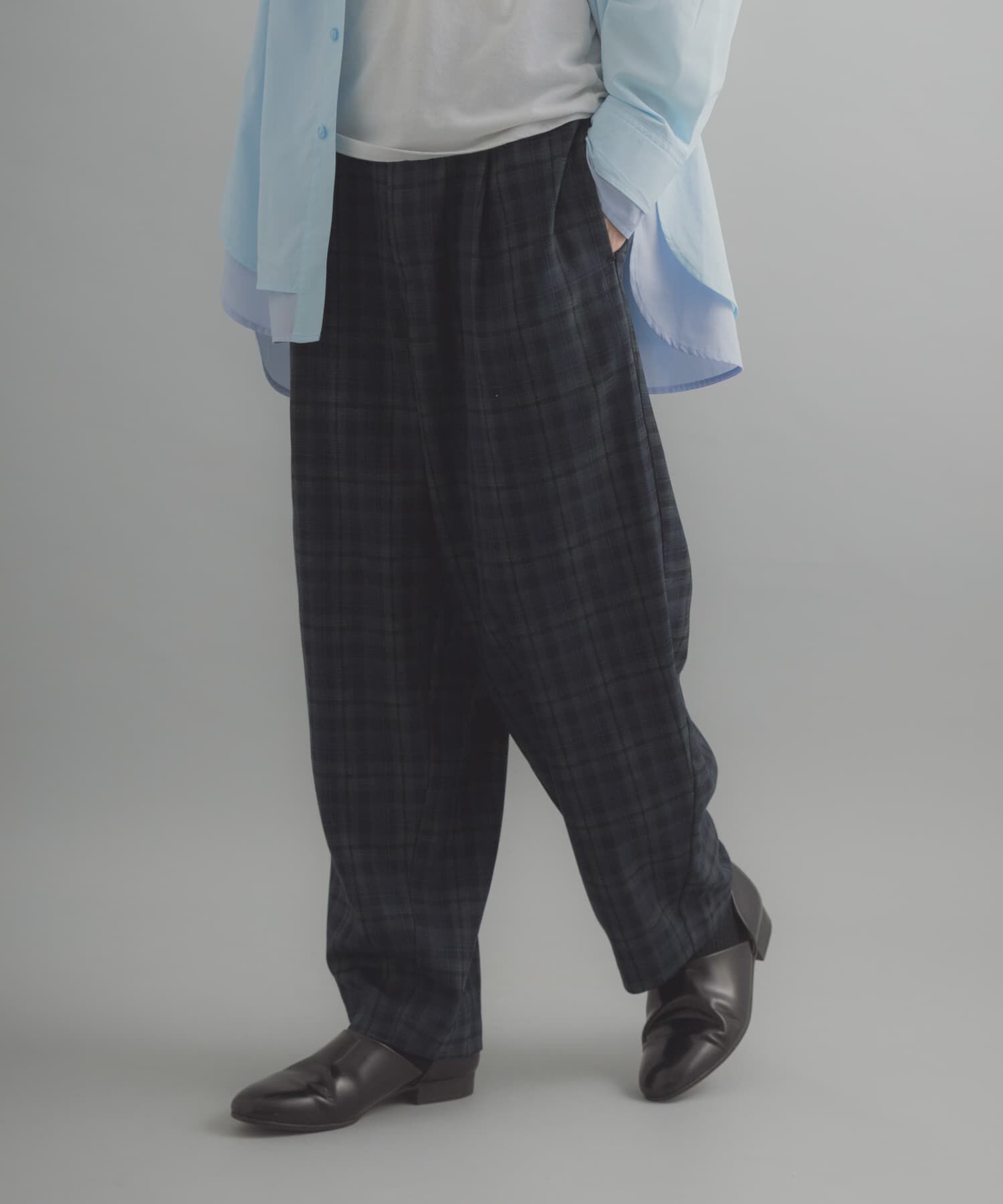 SENSE OF PLACE by URBAN RESEARCH「チェックバレルレッグワイドパンツ」|その他|