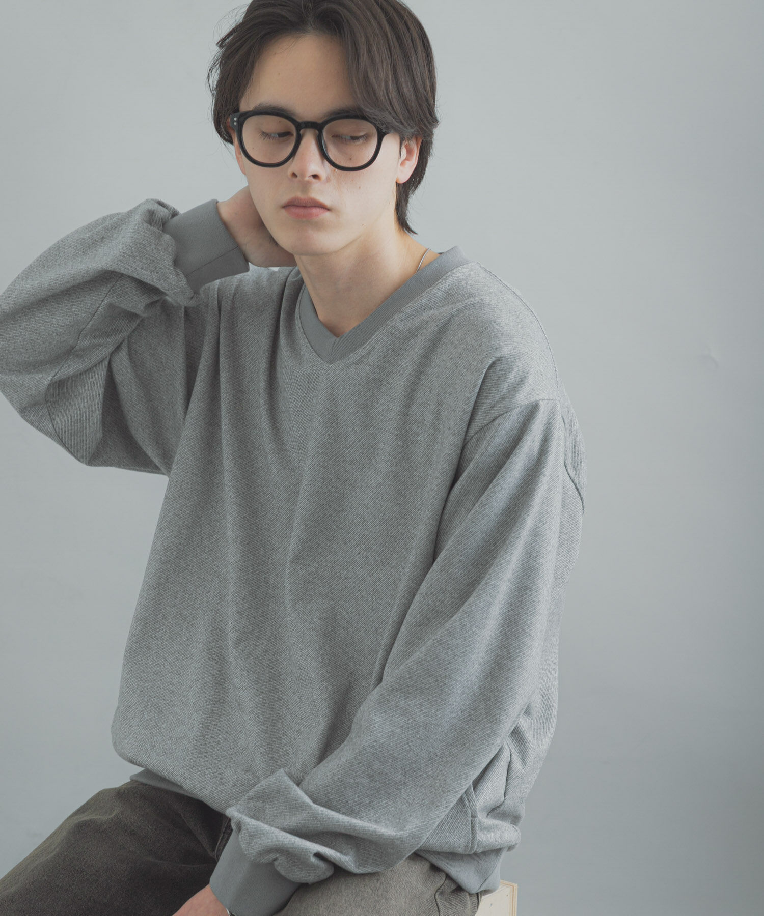 SENSE OF PLACE by URBAN RESEARCH「ライトカットメルトンVネックプルオーバー」|Tシャツ・カットソー|