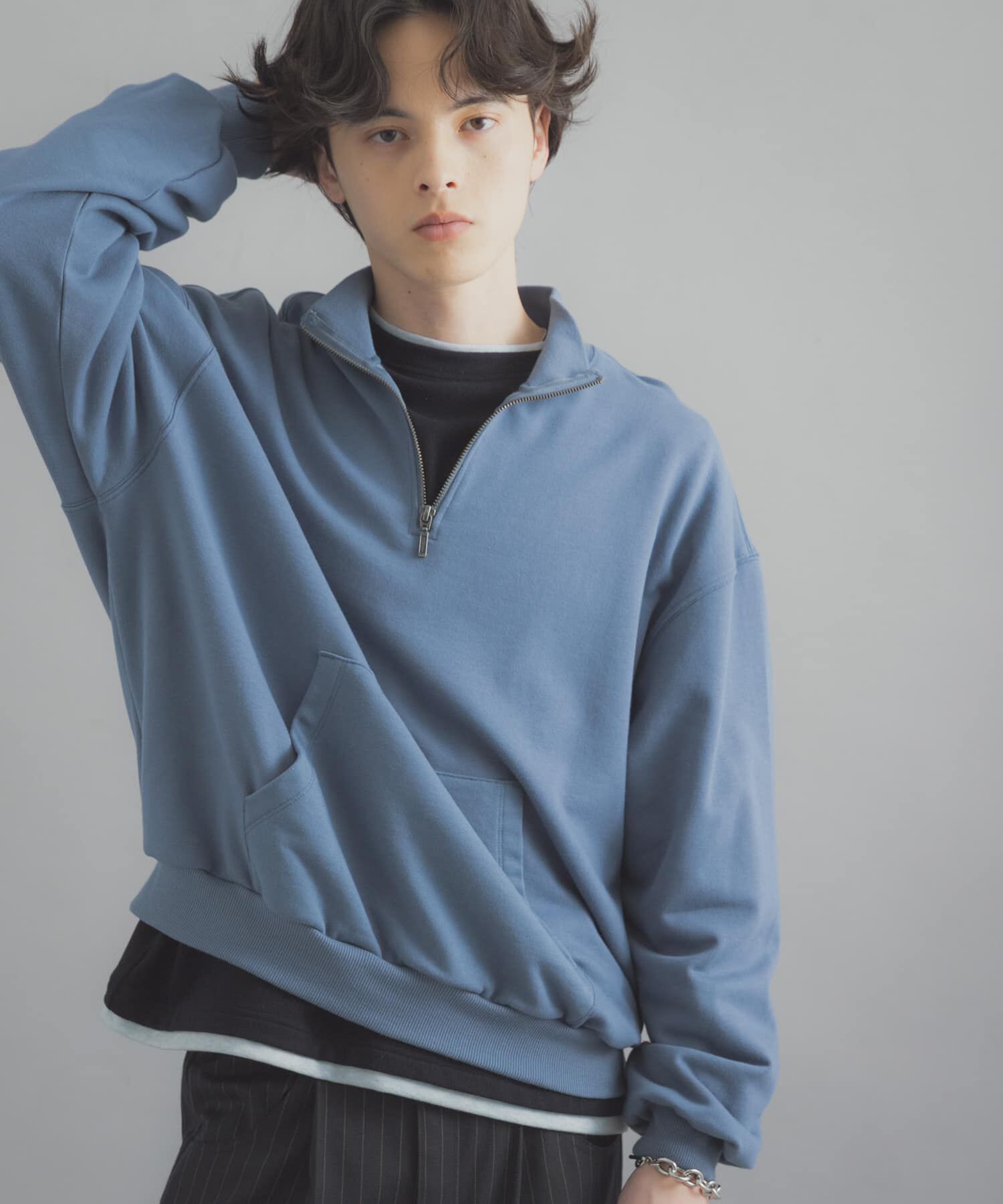 SENSE OF PLACE by URBAN RESEARCH「『洗濯可/撥水/防花粉』SKINProofハーフジップスウェット」|スウェット・ジャージ|