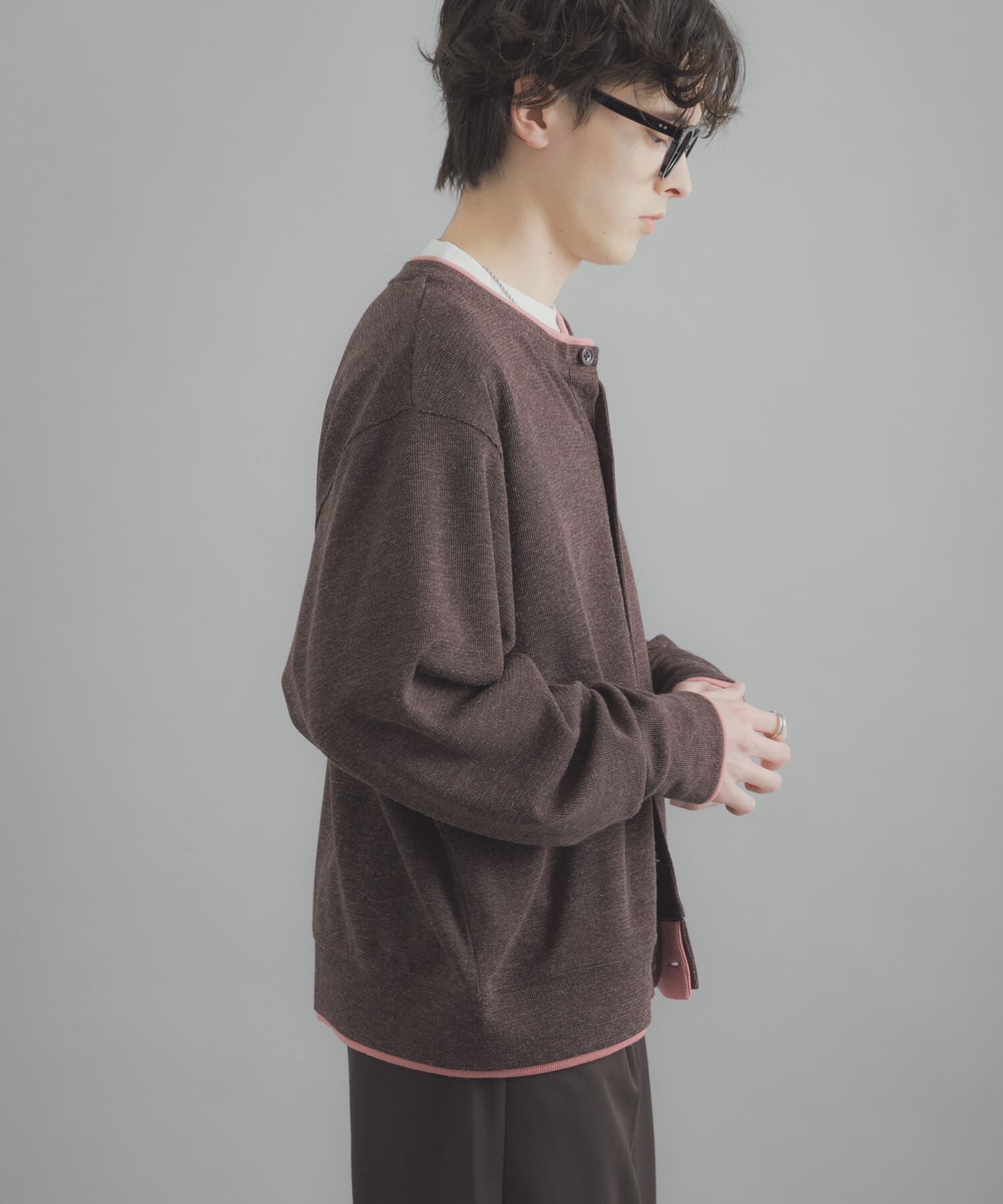 SENSE OF PLACE by URBAN RESEARCH「フェイクレイヤードクルーネックカーディガン」|カーディガン|