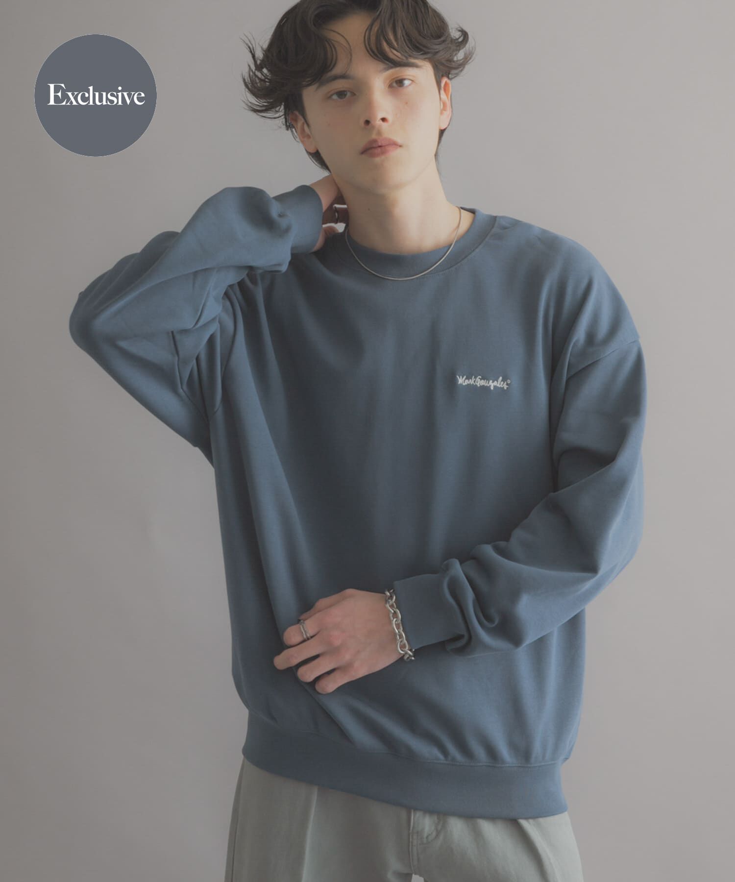 SENSE OF PLACE by URBAN RESEARCH「『別注』MARK GONZALES&times;SENSE OF PLACE　スウェット」|スウェット・ジャージ|ブルー