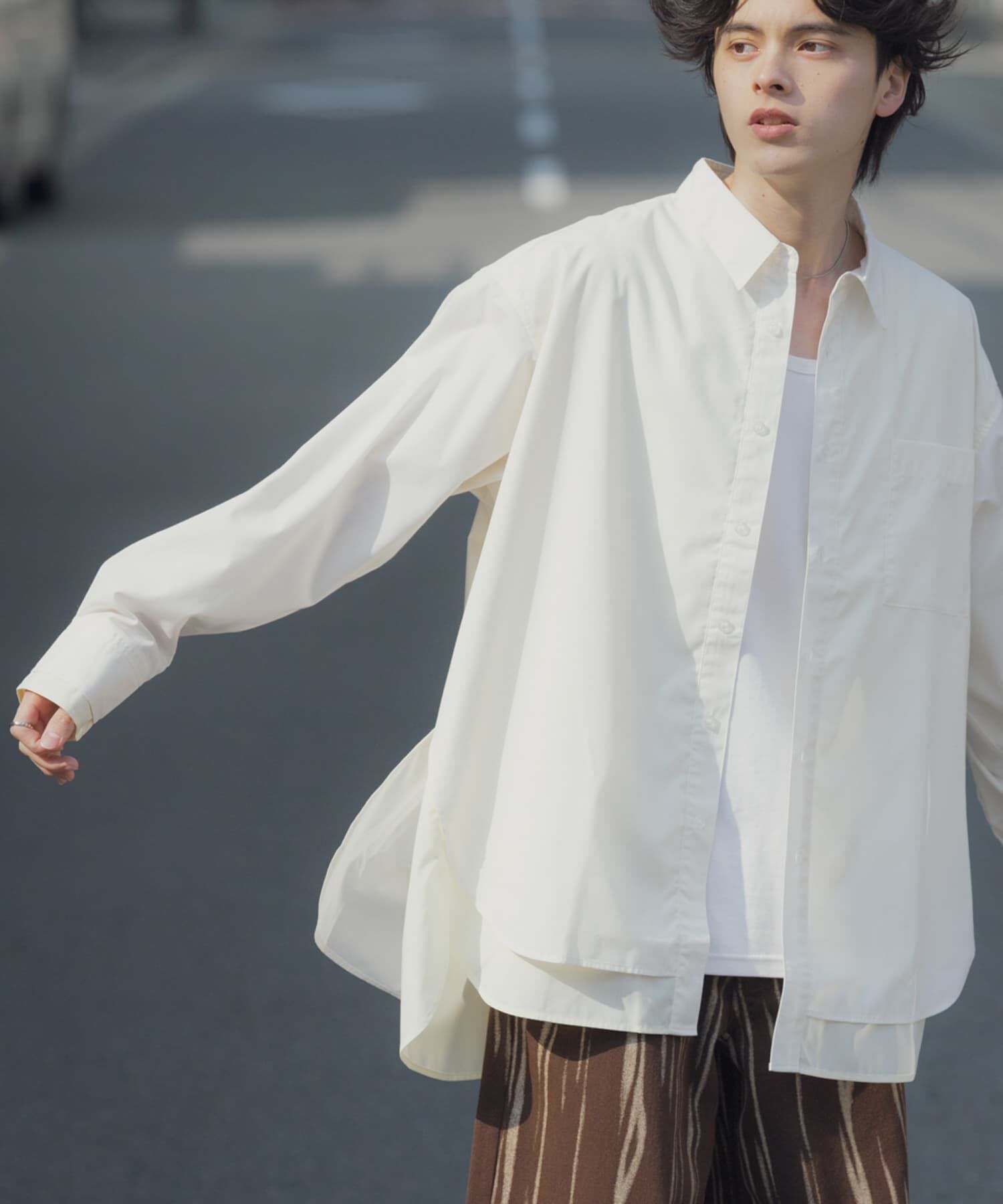 SENSE OF PLACE by URBAN RESEARCH「レイヤードレギュラーカラーシャツ」|シャツ・ブラウス|