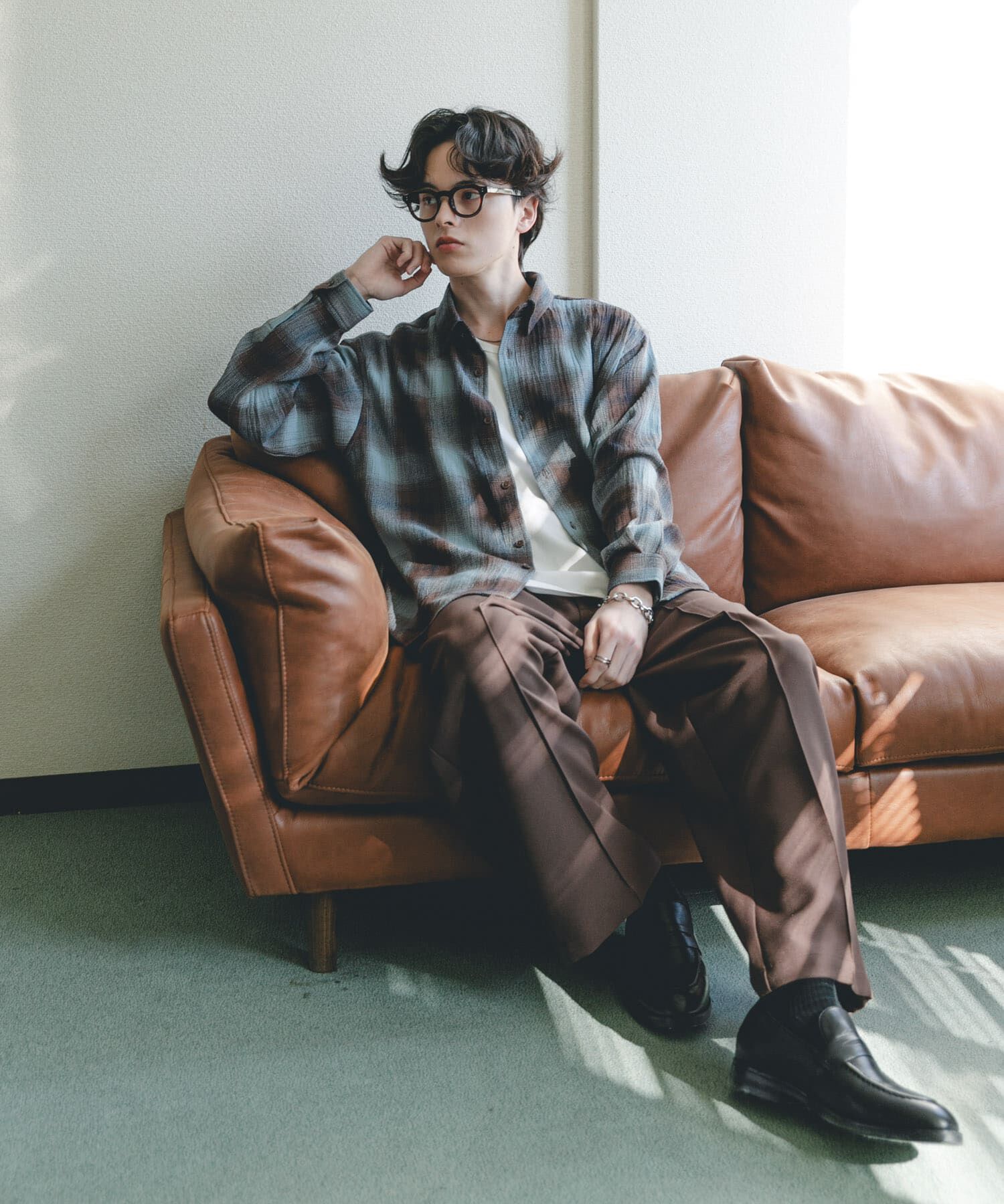 SENSE OF PLACE by URBAN RESEARCH「オンブレーチェックレギュラーカラーシャツ」|シャツ・ブラウス|