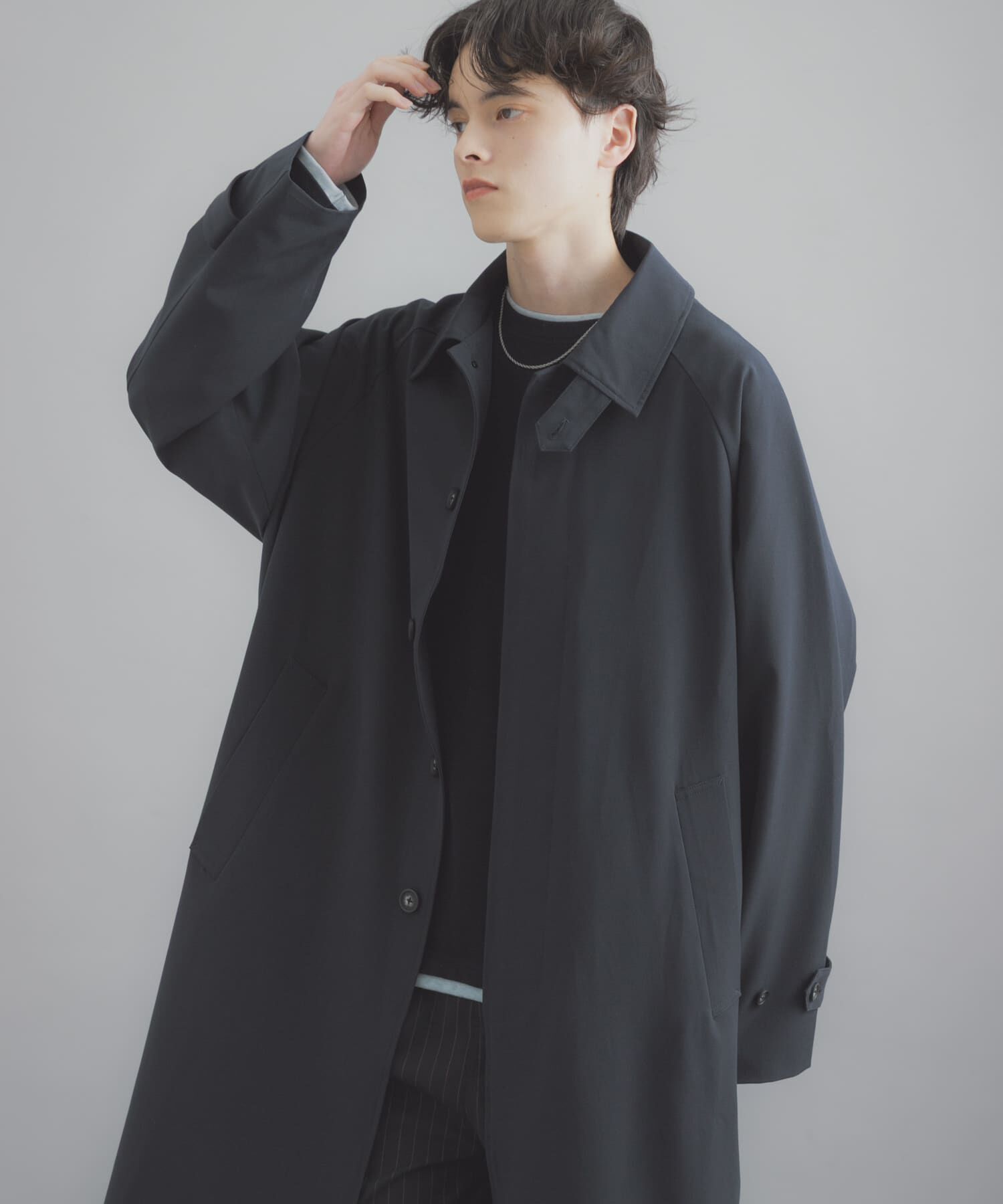 SENSE OF PLACE by URBAN RESEARCH「バルマカーンルーズコート」|ステンカラーコート|