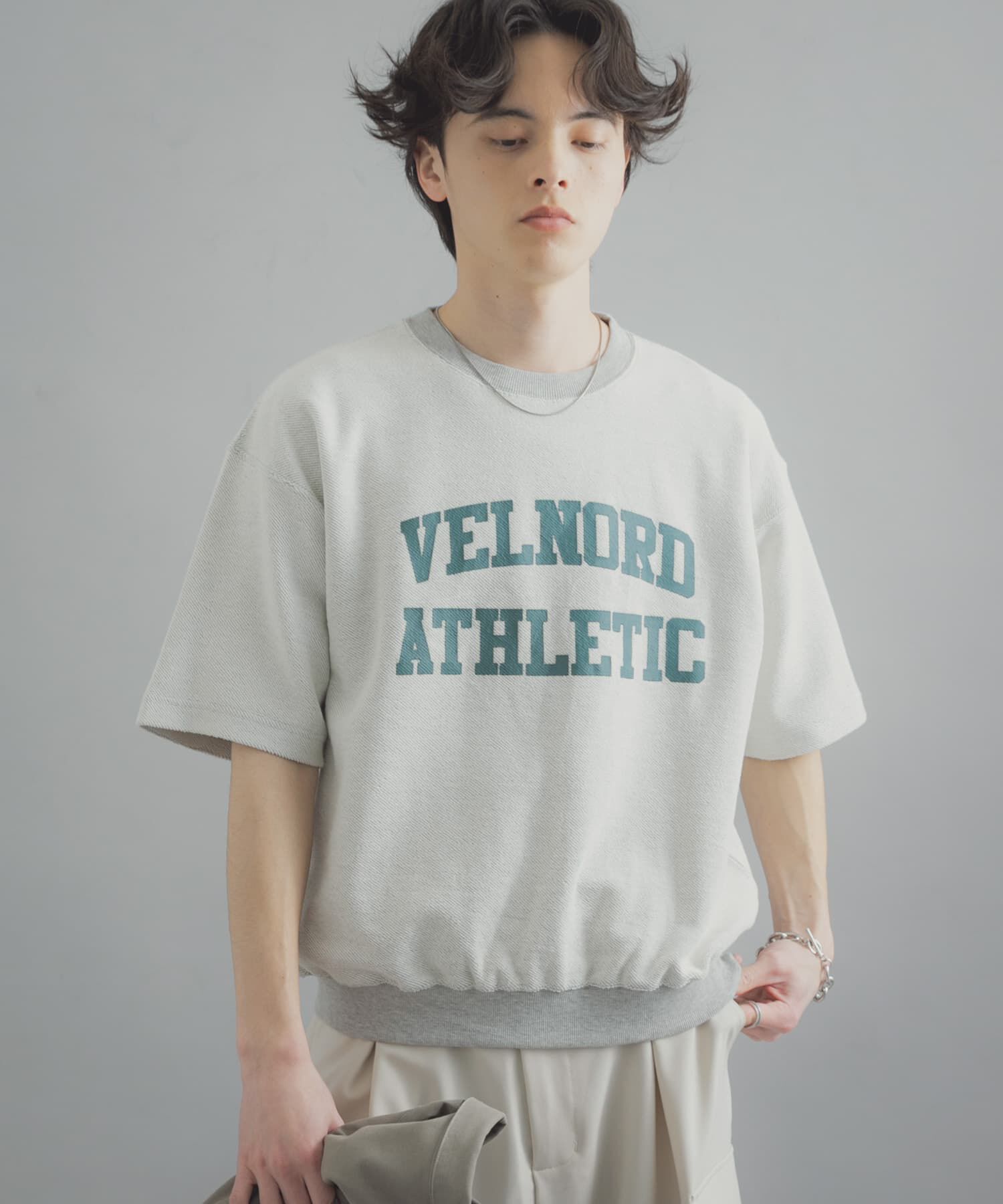 SENSE OF PLACE by URBAN RESEARCH「カレッジスウェットショートスリーブTシャツ」|スウェット・ジャージ|