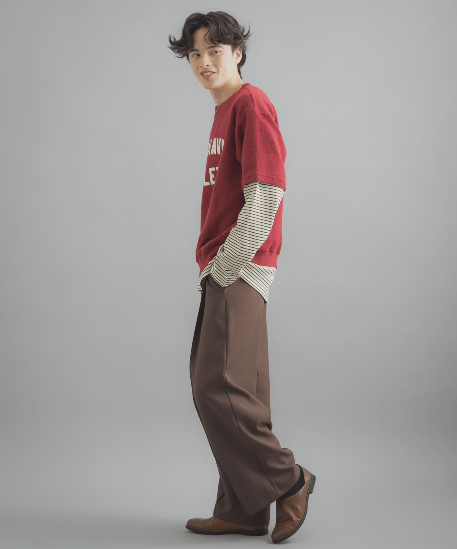SENSE OF PLACE by URBAN RESEARCH「カレッジスウェットショートスリーブTシャツ」|スウェット・ジャージ|
