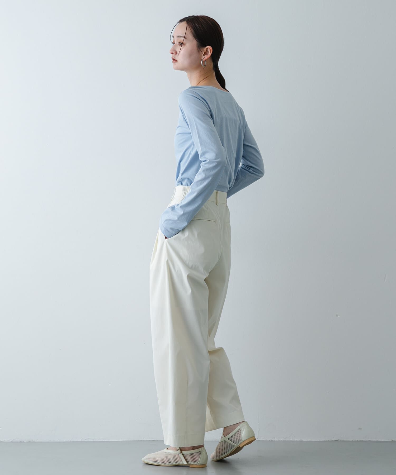 SENSE OF PLACE by URBAN RESEARCH「ストレートボートネックシアーTシャツ」|Tシャツ・カットソー|