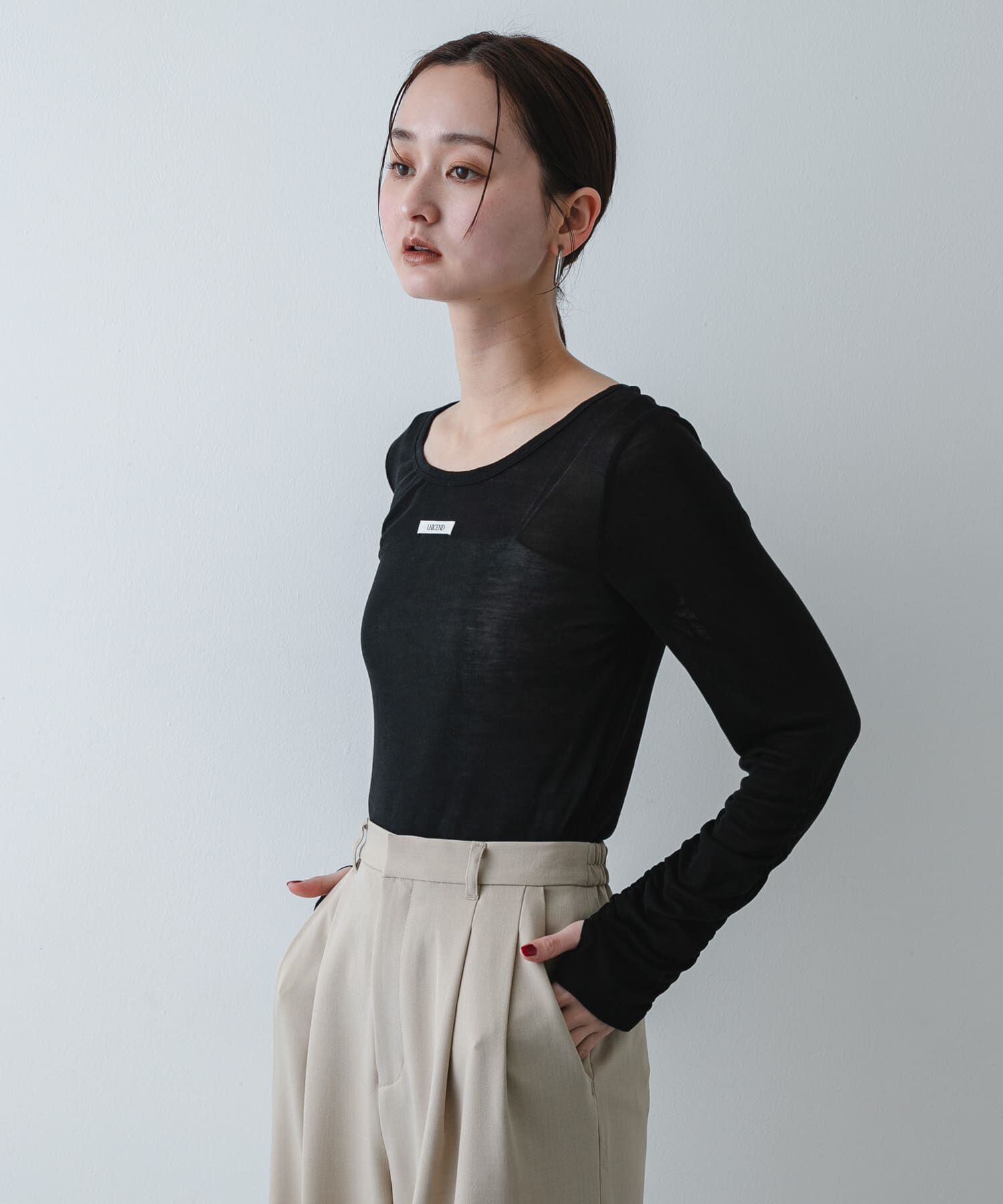 SENSE OF PLACE by URBAN RESEARCH「Uネックピスネームシアートップ」|Tシャツ・カットソー|