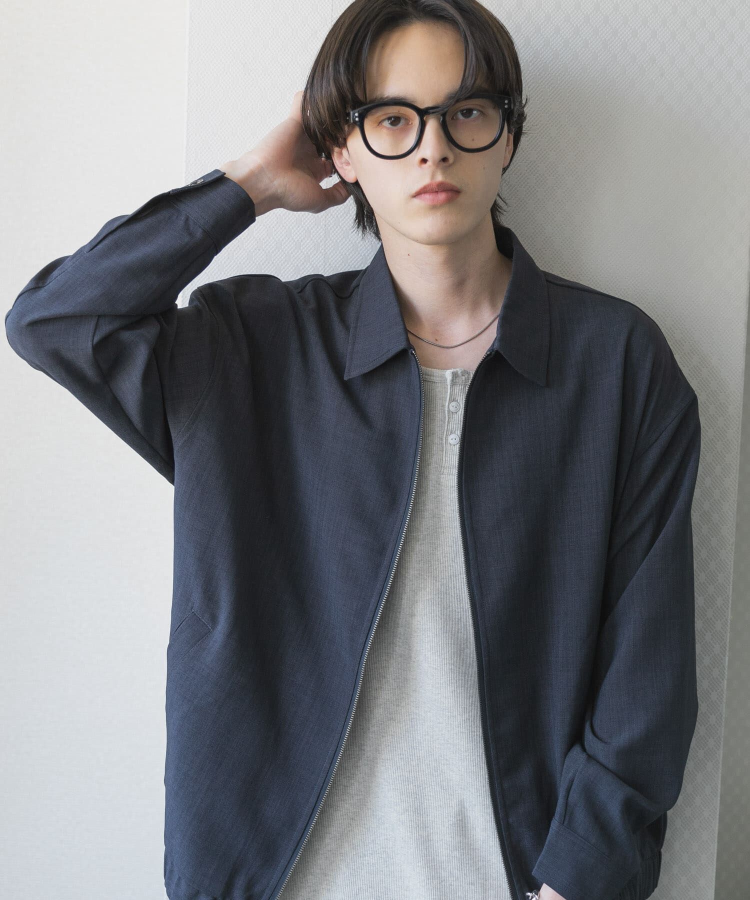 SENSE OF PLACE by URBAN RESEARCH「『UR TECH DRYLUXE』リネンライクジップブルゾン」|ブルゾン・スタジャン|