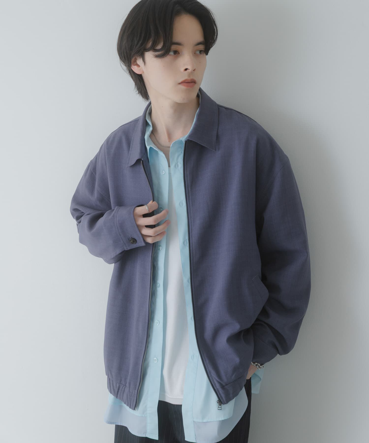 SENSE OF PLACE by URBAN RESEARCH「『UR TECH DRYLUXE』リネンライクジップブルゾン」|ブルゾン・スタジャン|