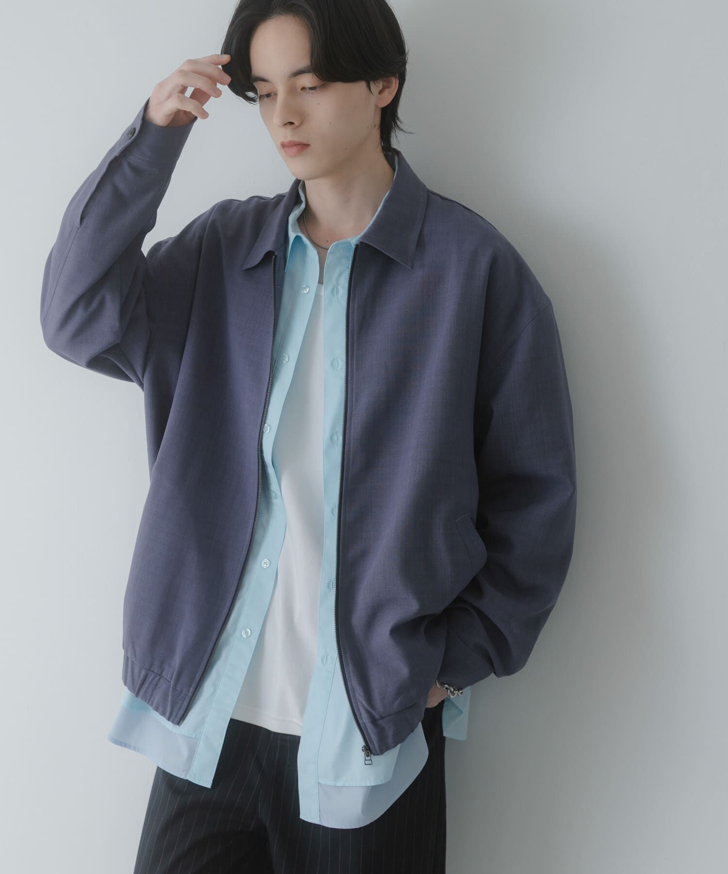SENSE OF PLACE by URBAN RESEARCH「『UR TECH DRYLUXE』リネンライクジップブルゾン」|ブルゾン・スタジャン|