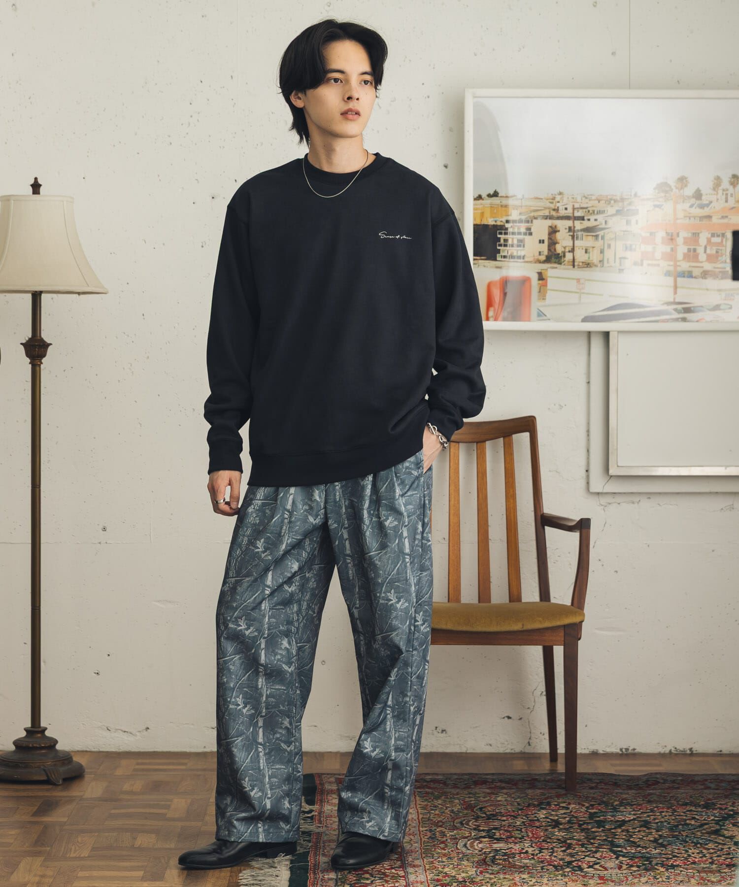 SENSE OF PLACE by URBAN RESEARCH「『WEB/一部店舗限定ｻｲｽﾞ』ｼｼｭｳﾌｪｲｸｽｴｰﾄﾞｸﾙｰﾈｯｸｽ」|スウェット・ジャージ|