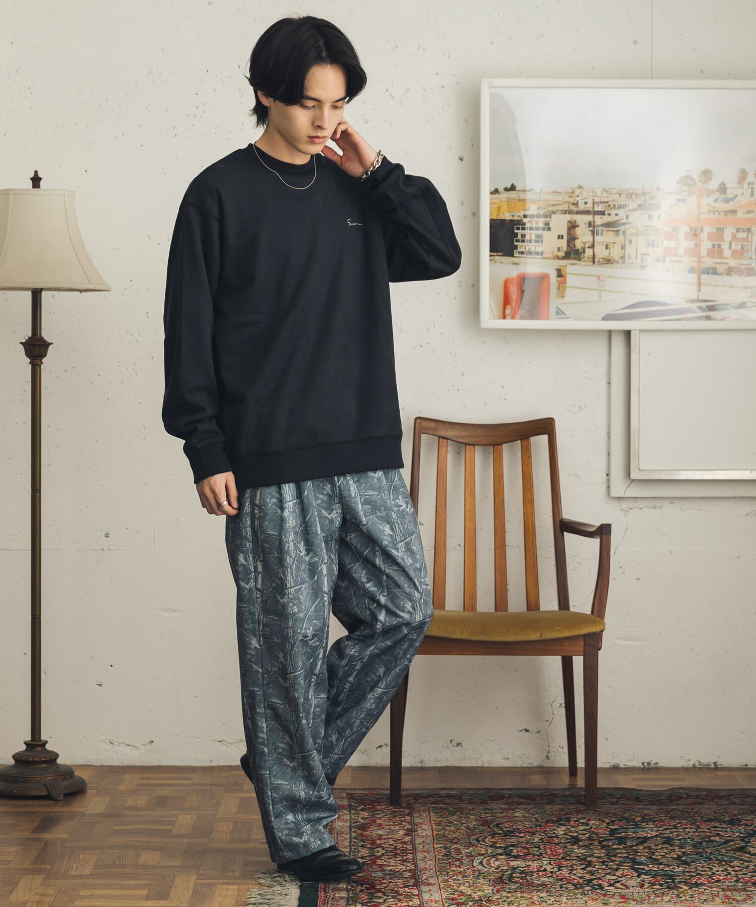 SENSE OF PLACE by URBAN RESEARCH「『WEB/一部店舗限定ｻｲｽﾞ』ｼｼｭｳﾌｪｲｸｽｴｰﾄﾞｸﾙｰﾈｯｸｽ」|スウェット・ジャージ|