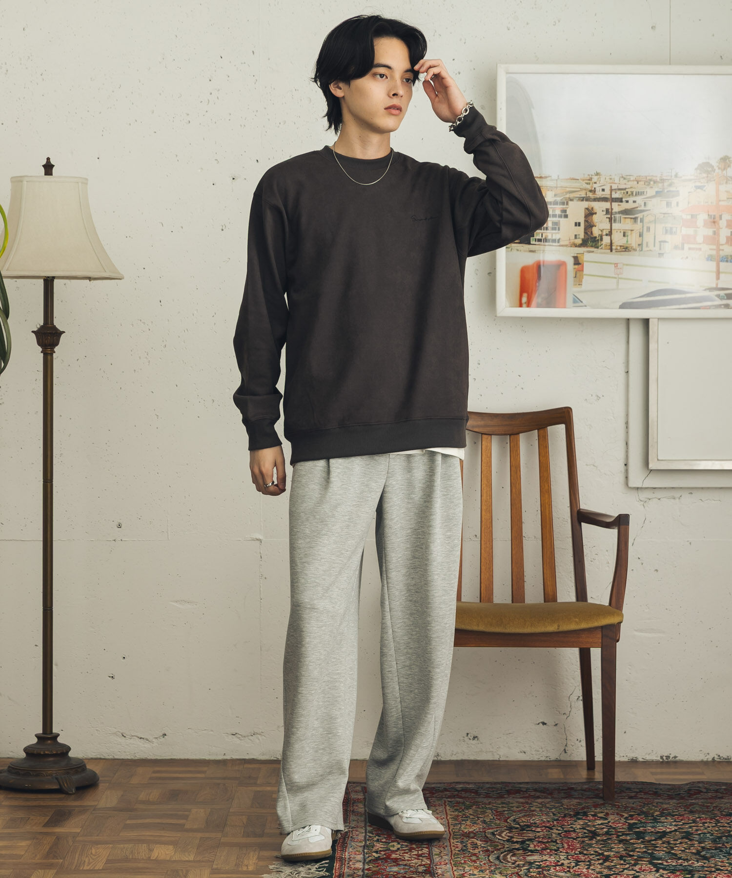 SENSE OF PLACE by URBAN RESEARCH「『WEB/一部店舗限定ｻｲｽﾞ』ｼｼｭｳﾌｪｲｸｽｴｰﾄﾞｸﾙｰﾈｯｸｽ」|スウェット・ジャージ|