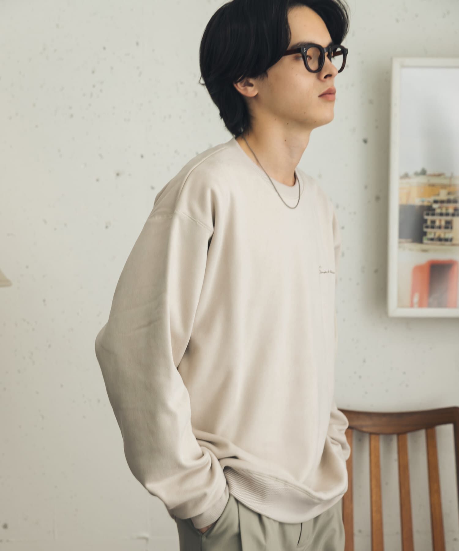 SENSE OF PLACE by URBAN RESEARCH「『WEB/一部店舗限定ｻｲｽﾞ』ｼｼｭｳﾌｪｲｸｽｴｰﾄﾞｸﾙｰﾈｯｸｽ」|スウェット・ジャージ|