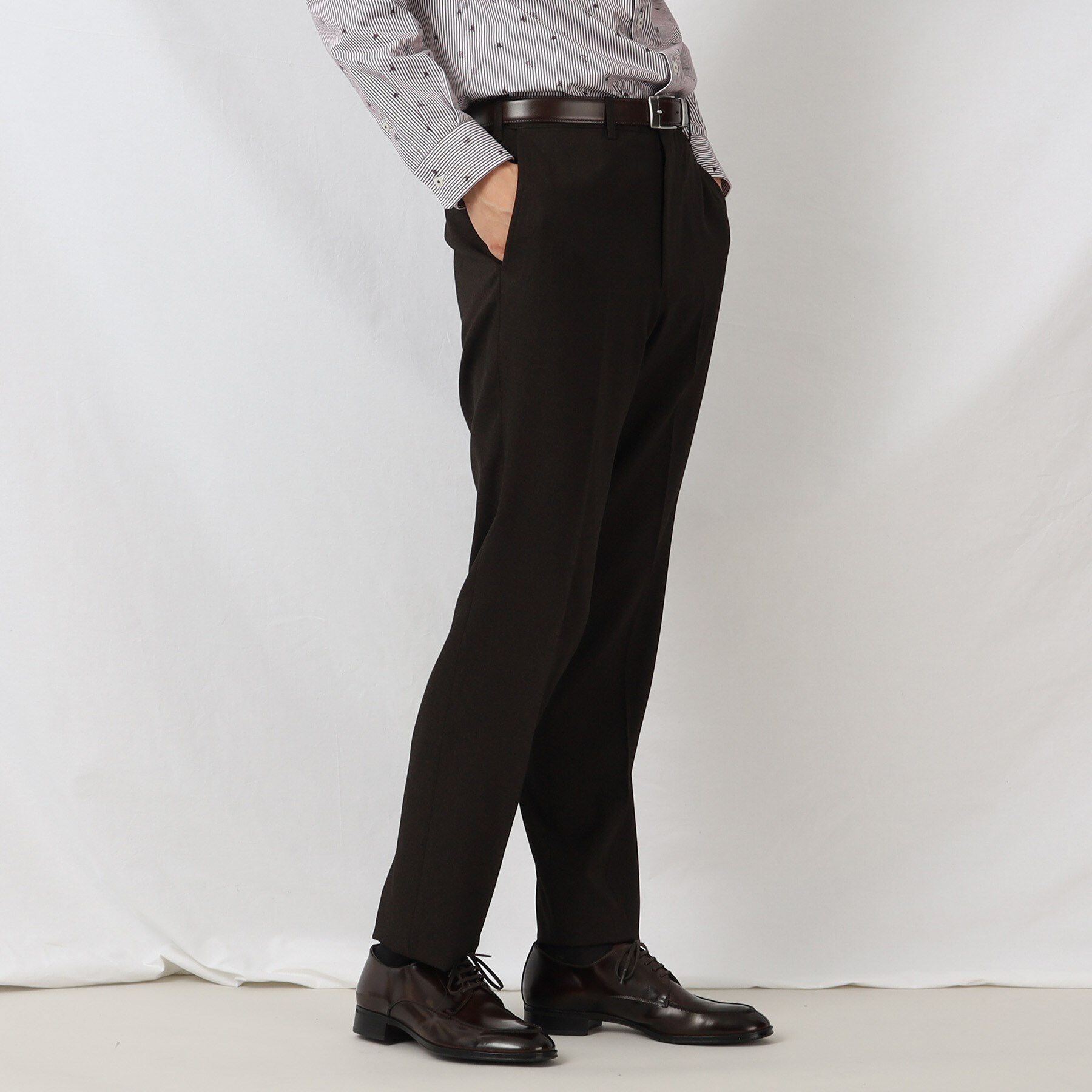 TAKEO KIKUCHI「【ON/OFF対応】メランジ シャークスキン ストレッチ パンツ / セットアップ」|その他|
