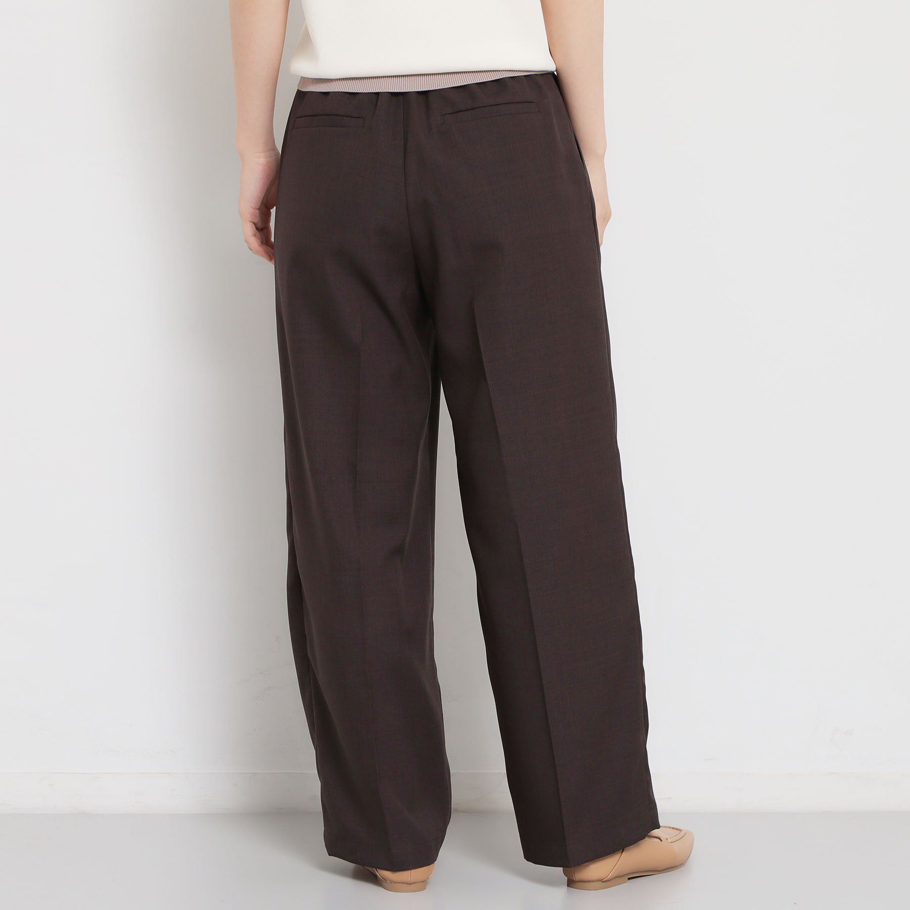 THE SHOP TK「【XS-XL/洗える】オン・オフ問わずきれいに決まる 麻調ワイドパンツ」|その他|