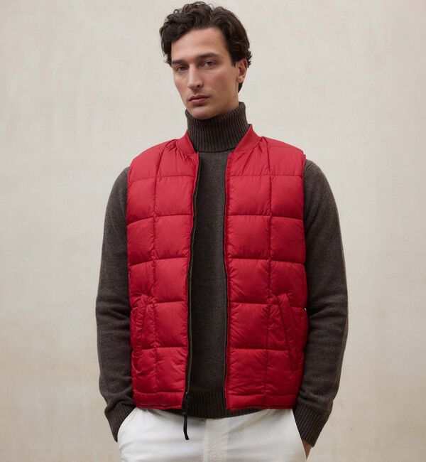 ECOALF「LISTER リバーシブル ベスト / LISTER VEST MAN」|ブルゾン・スタジャン|レッド