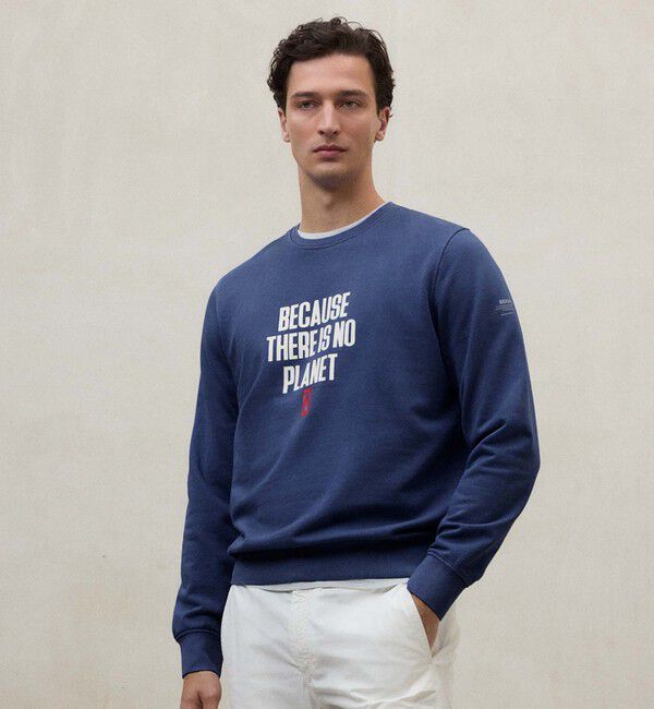 ECOALF「BARDERA BECAUSE スウェット / BARDERA SWEATSHIRT MAN」|Tシャツ・カットソー|ネイビー