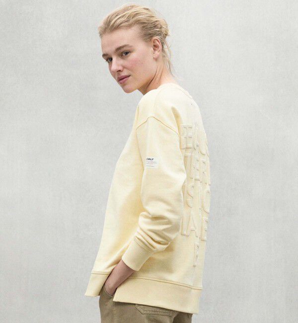 ECOALF「STORM BECAUSEスウェット / STORMALF SWEATSHIRT WOMAN」|Tシャツ・カットソー|クリームイエロー
