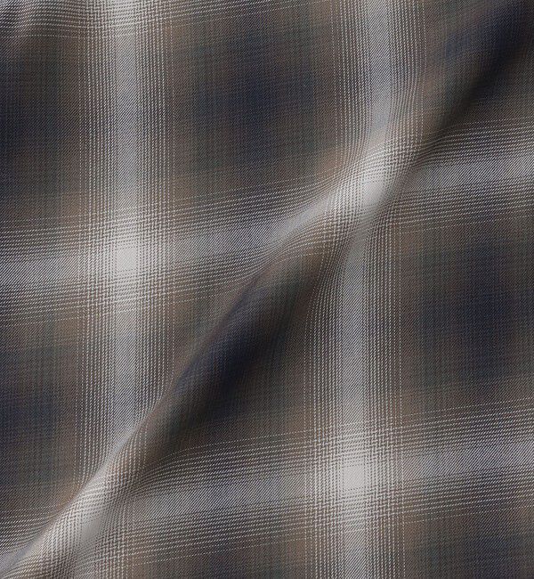 MACKINTOSH PHILOSOPHY「長袖オーバーサイズボタンダウンシャツ オンブレチェック」|シャツ・ブラウス|