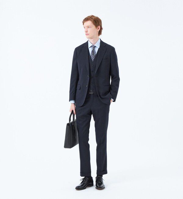 MACKINTOSH PHILOSOPHY「トロッター トラウザーズ ピンヘッドストレッチ」|スラックス|