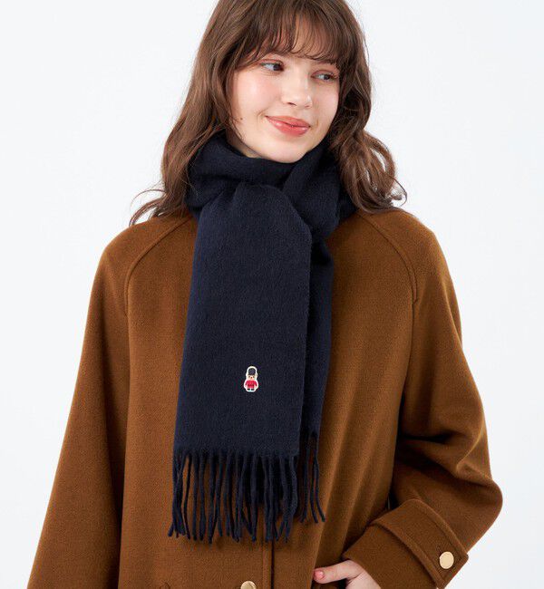 MACKINTOSH PHILOSOPHY「【WEB&一部店舗限定】バッキンガムベア ウールマフラー」|マフラー|ネイビー