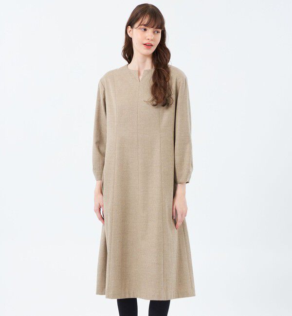 MACKINTOSH PHILOSOPHY「ラメサキソニーサックワンピース」|ワンピース|ベージュ