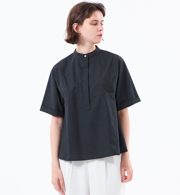 MACKINTOSH PHILOSOPHY「【CRANWELL SHIRTS(クランウェルシャツ)】高密度タイプライター」|シャツ・ブラウス|ネイビー