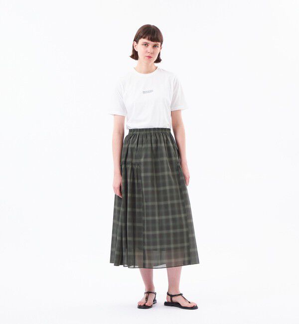 MACKINTOSH PHILOSOPHY「チェックボイルサイドギャザースカート」|スカート|