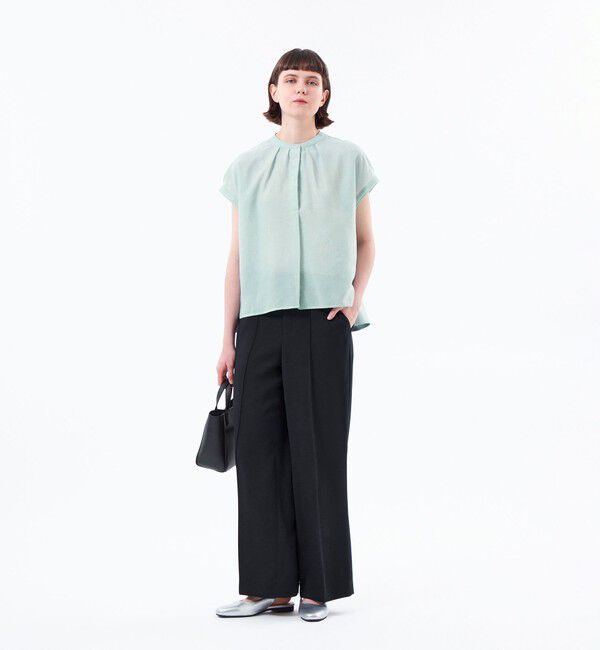 MACKINTOSH PHILOSOPHY「バックサテンワイドパンツ」|スラックス|