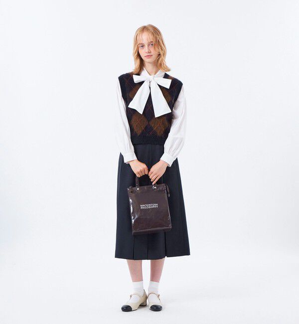 MACKINTOSH PHILOSOPHY「【LEE11月号/蛯原友里さん着用】モヘヤミックスアーガイルベスト」|ニット・セーター|