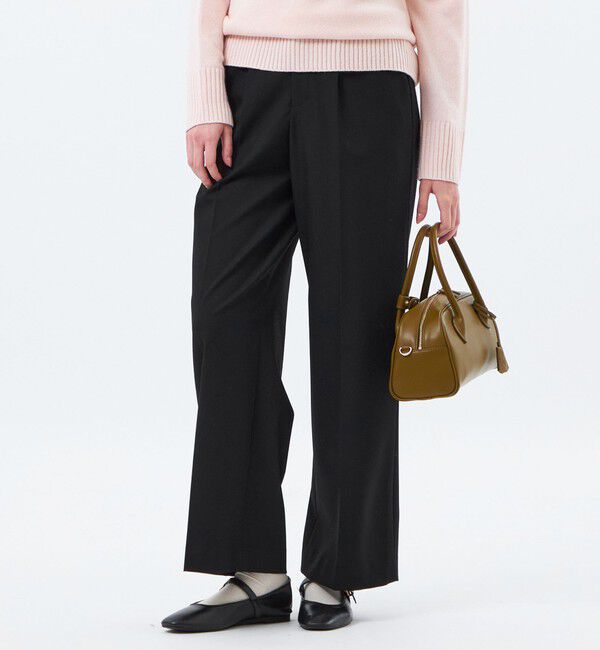 MACKINTOSH PHILOSOPHY「【LEE11月号/蛯原友里さん着用】【MP STANDARD TROUSERS 001 WIDE FIT】WARM TWILL製」|その他|ブラック