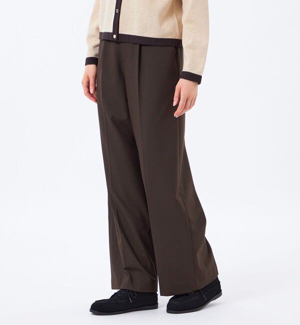 MACKINTOSH PHILOSOPHY「【LEE11月号/蛯原友里さん着用】【MP STANDARD TROUSERS 001 WIDE FIT】WARM TWILL製」|その他|ブラウン
