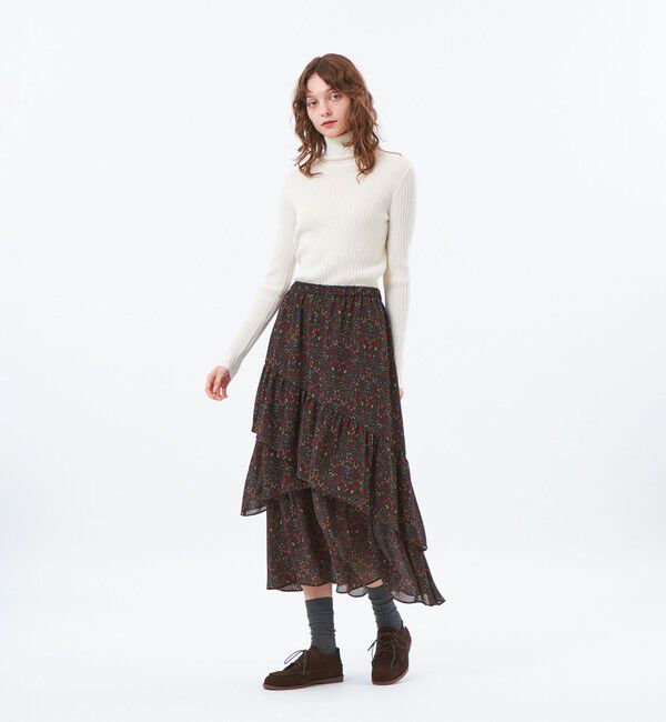 MACKINTOSH PHILOSOPHY「【LEE11月号/蛯原友里さん着用】SnowBlueGarden レイヤードフリルスカート」|スカート|