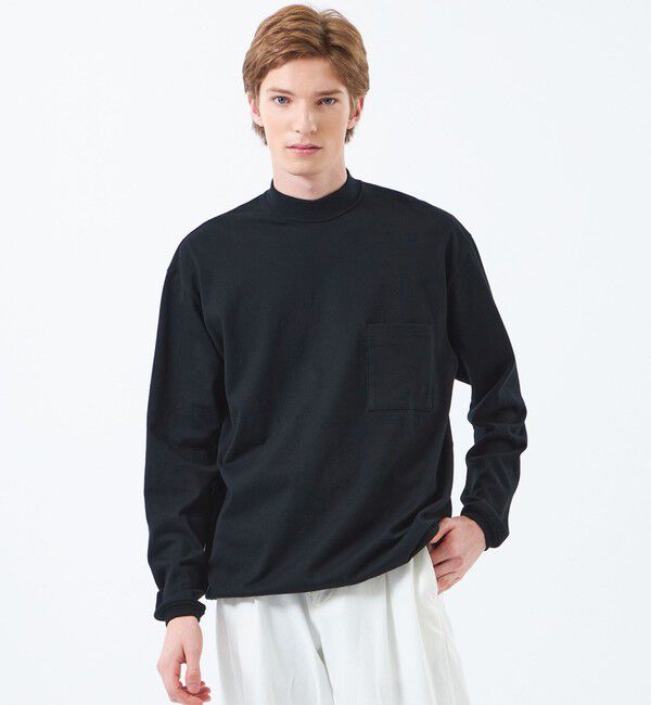 MACKINTOSH PHILOSOPHY「【WEEKENDER】度詰め天竺 モックネックロンＴ」|Tシャツ・カットソー|ブラック