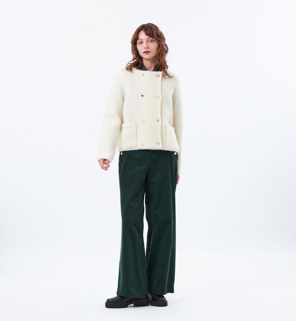 MACKINTOSH PHILOSOPHY「【LEE11月号/蛯原友里さん着用】【HESSLE DOUBLE(ヘスルダブル)】ブークレーニットジャケット」|ニット・セーター|